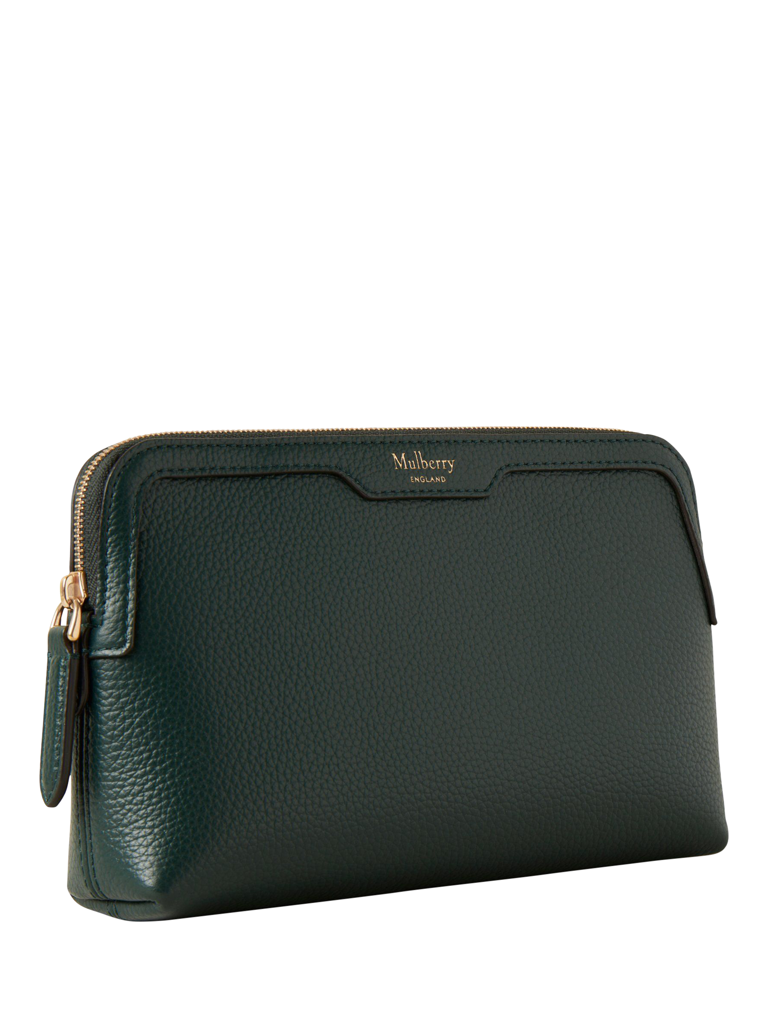 Product image 3 of 4, which shows Mulberry Small Classic Grain Leather Small Cosmetic Pouch, Mulberry Green