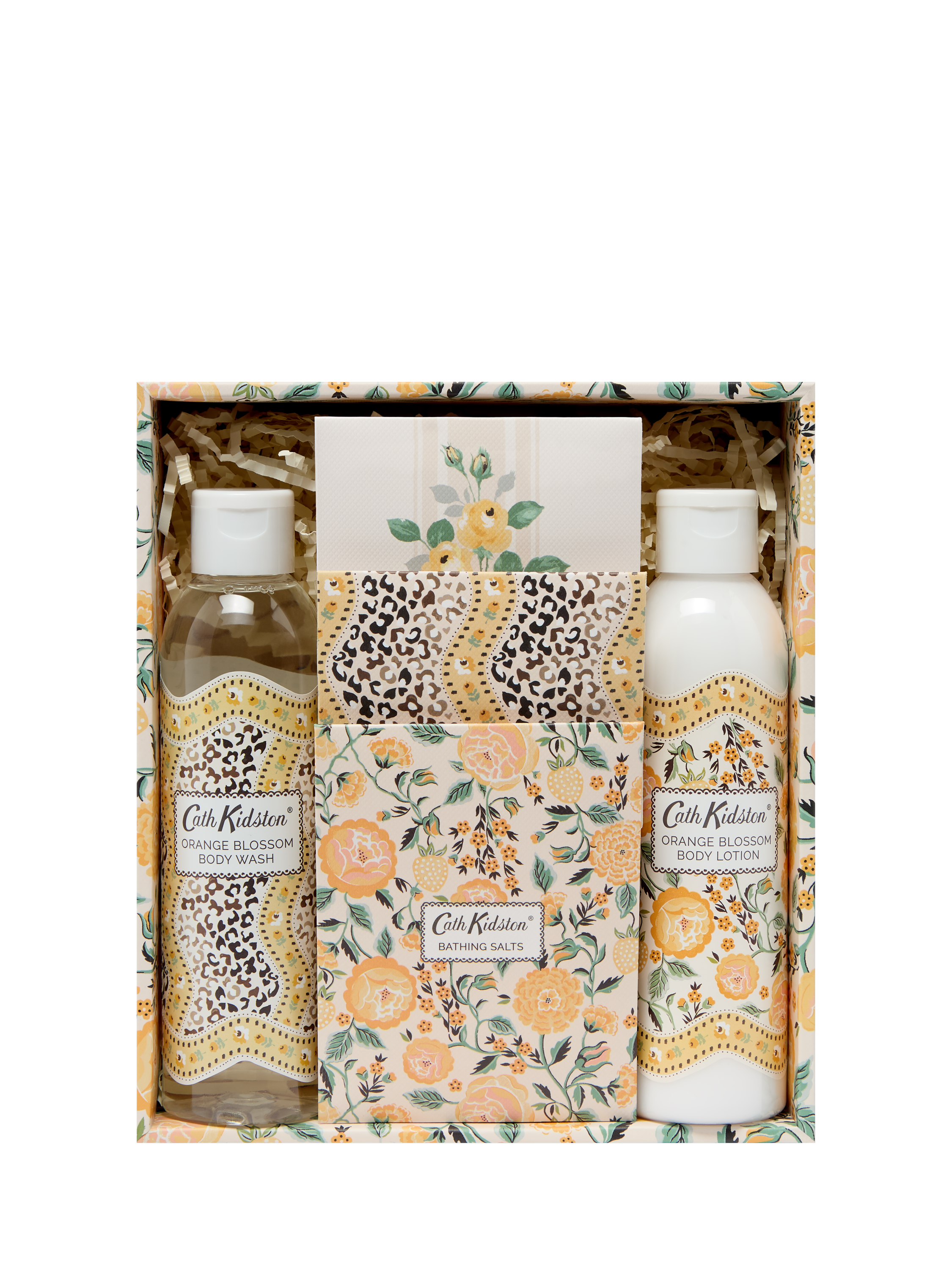 Product image 2 of 6, which shows Cath Kidston Leopard Orange Blossom Bathing Gift Box
