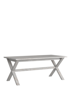 Laura Ashley Alderbury Dining Table, White, White Natural