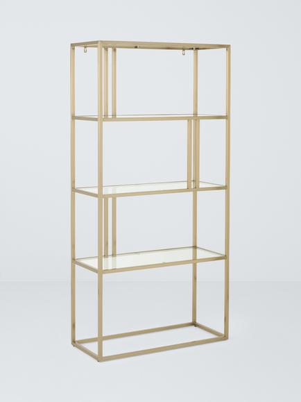 John Lewis Langham Bookcase, Brass, Brass