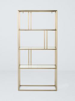 John Lewis Langham Bookcase, Brass - view 2, Brass