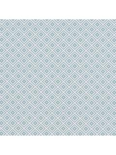 Clarke & Clarke Diamonds Oilcloth Tablecloth Fabric, Light Blue