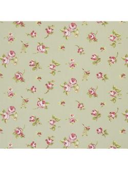 Clarke & Clarke Rosebud Oilcloth Tablecloth Fabric, Sage, Sage