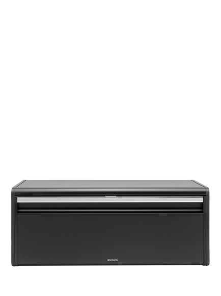 Brabantia Fall Front Bread Bin, Matt Black, Matt Black