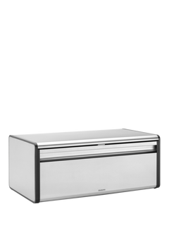 Brabantia Fall Front Bread Bin, Matt Steel