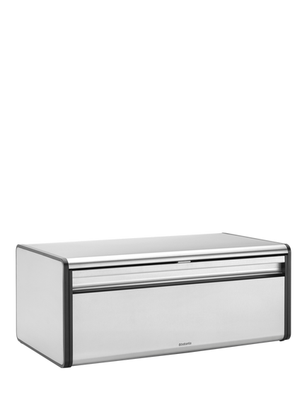 Brabantia Fall Front Bread Bin, Matt Steel, Matt Steel