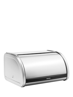Brabantia Roll Top Bread Bin - view 2, Matt Steel