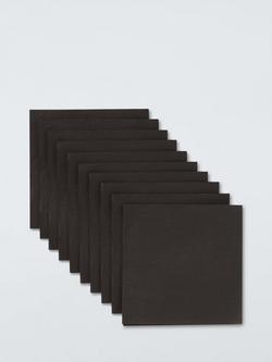 John Lewis Paper Cocktail Napkins, Black, Pack of 20 - view 2, Black