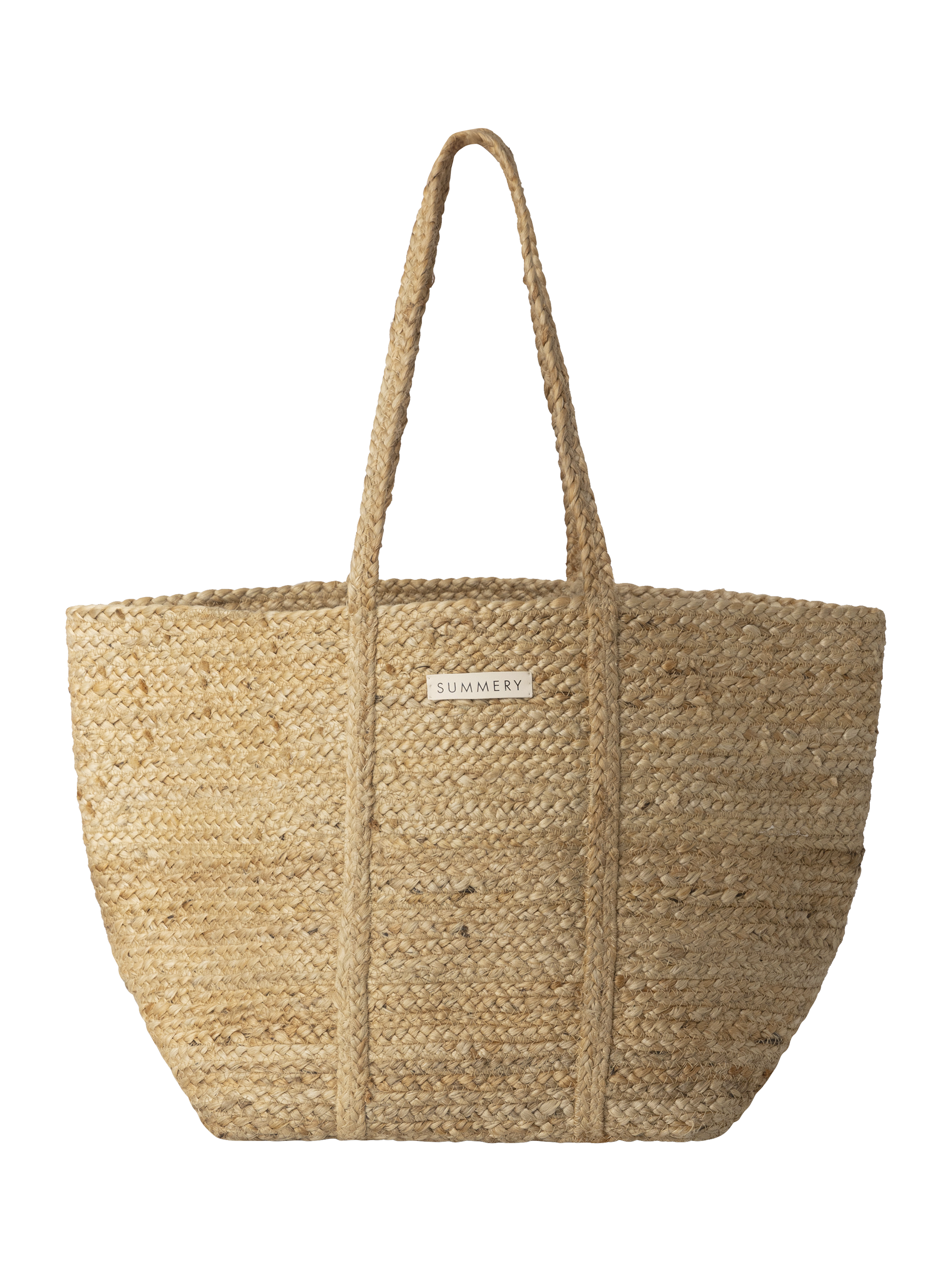 SUMMERY Copenhagen Vivienne Large Woven Jute Bag, Light Brown
