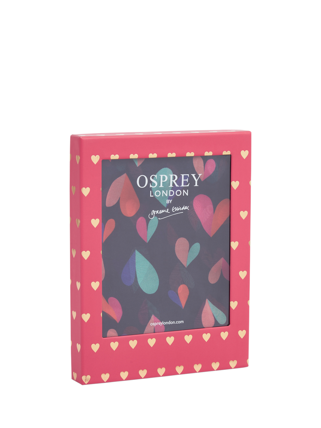 Product image 2 of 4, which shows OSPREY LONDON Hearts Scarf, Navy
