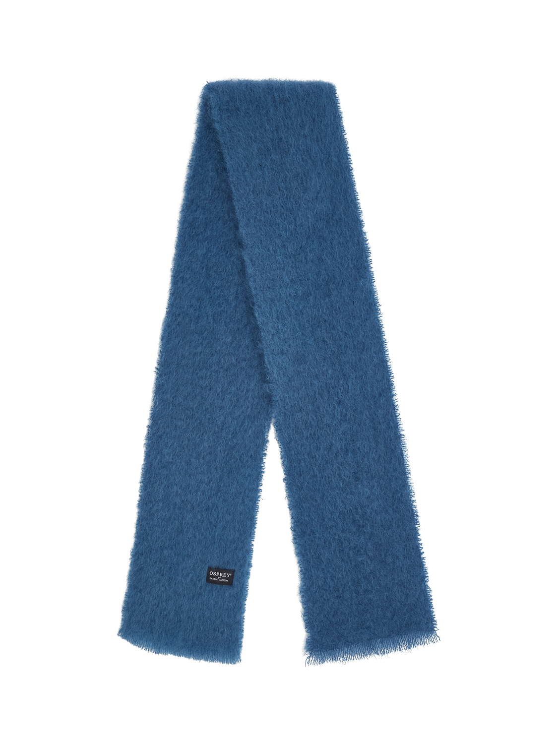 Product image 2 of 4, which shows OSPREY LONDON The Paola Mohair Scarf, Blue