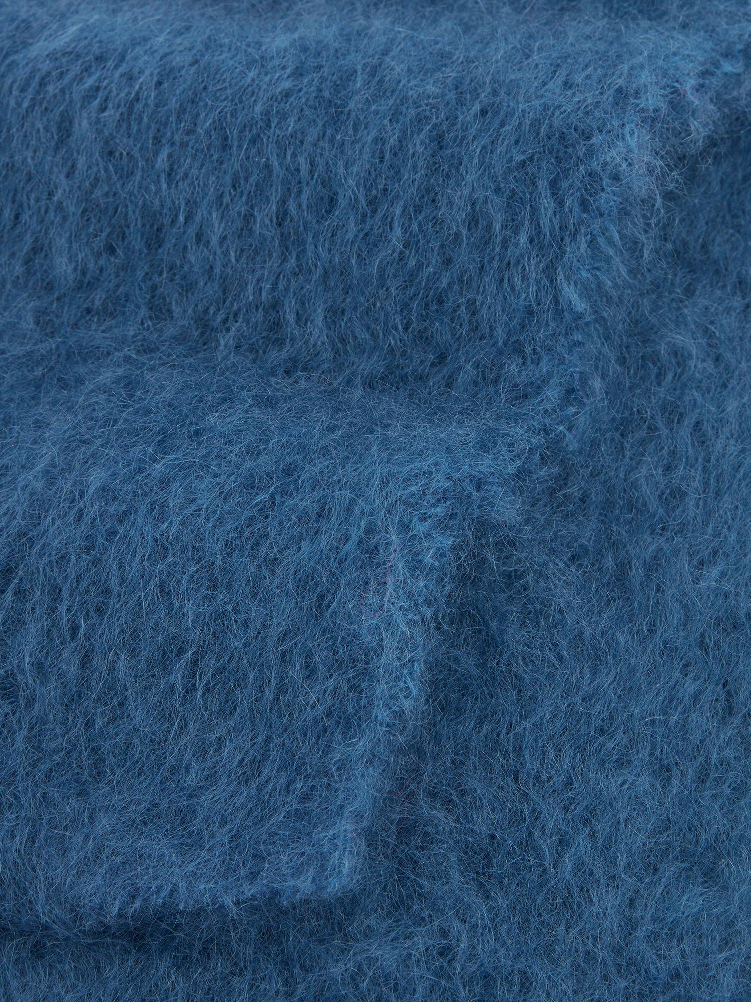 Product image 4 of 4, which shows OSPREY LONDON The Paola Mohair Scarf, Blue