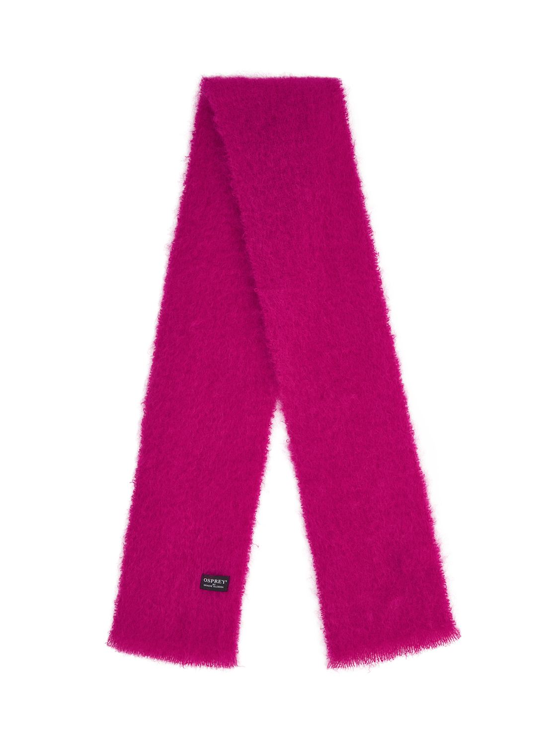 Product image 2 of 4, which shows OSPREY LONDON The Paola Mohair Scarf, Fuchsia