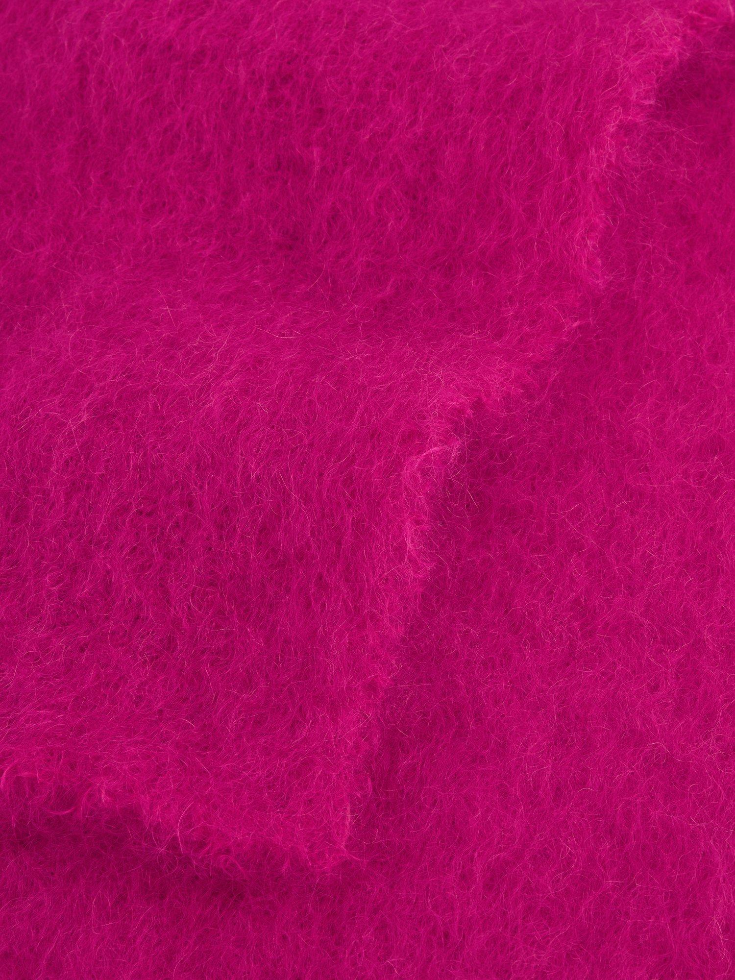 Product image 4 of 4, which shows OSPREY LONDON The Paola Mohair Scarf, Fuchsia