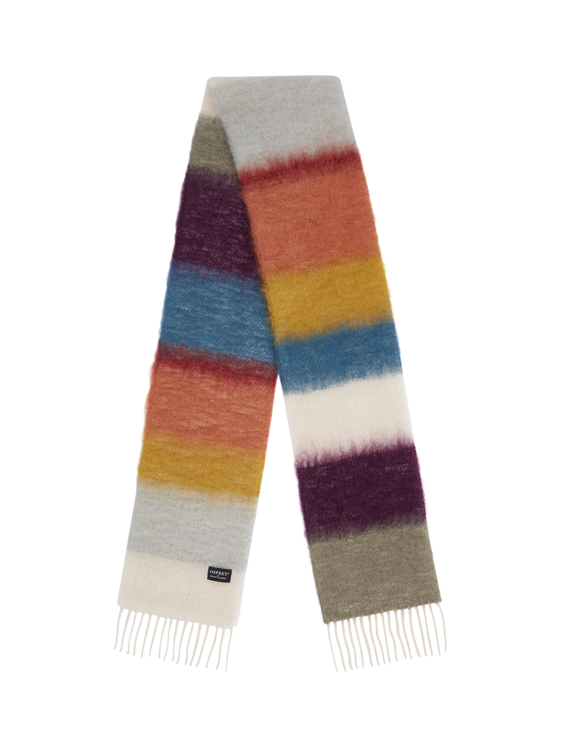 Product image 2 of 4, which shows OSPREY LONDON The Paola Mohair Scarf, Multi