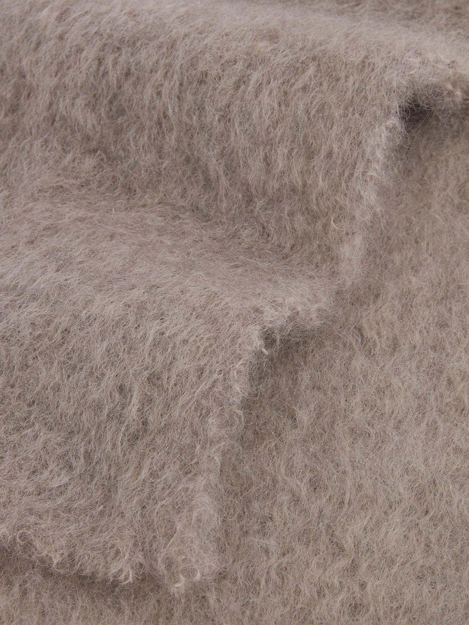Product image 4 of 4, which shows OSPREY LONDON The Paola Mohair Scarf, Taupe