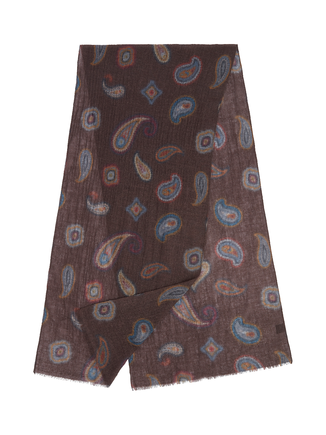 Product image 2 of 3, which shows OSPREY LONDON The Salvador Wool Scarf, Brown