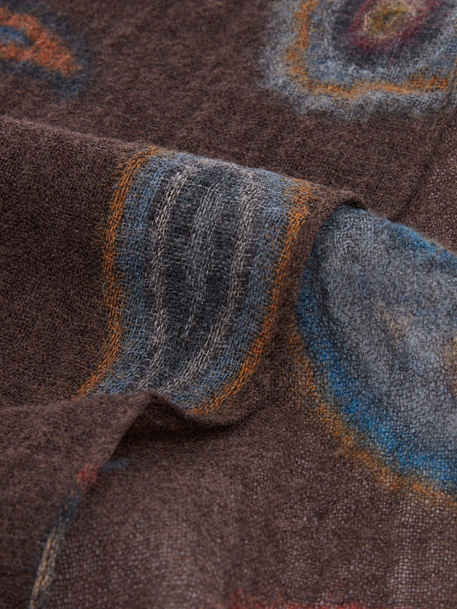 Product image 3 of 3, which shows OSPREY LONDON The Salvador Wool Scarf, Brown