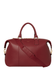 OSPREY LONDON The Adaline Leather Weekend Bag, Dark Red