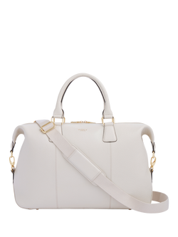 OSPREY LONDON Adaline Leather Weekender Bag, Dove