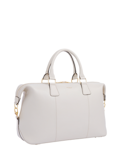 OSPREY LONDON Adaline Leather Weekender Bag - view 2, Dove