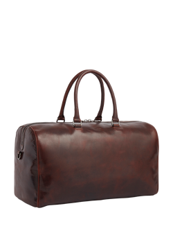 OSPREY LONDON The Carter Leather Holdall - view 2, Chestnut
