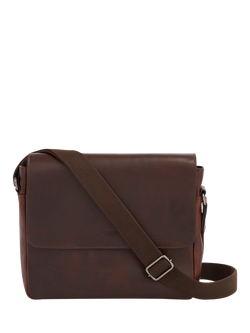 OSPREY LONDON The Carter Leather Messenger Bag, Large, Chestnut