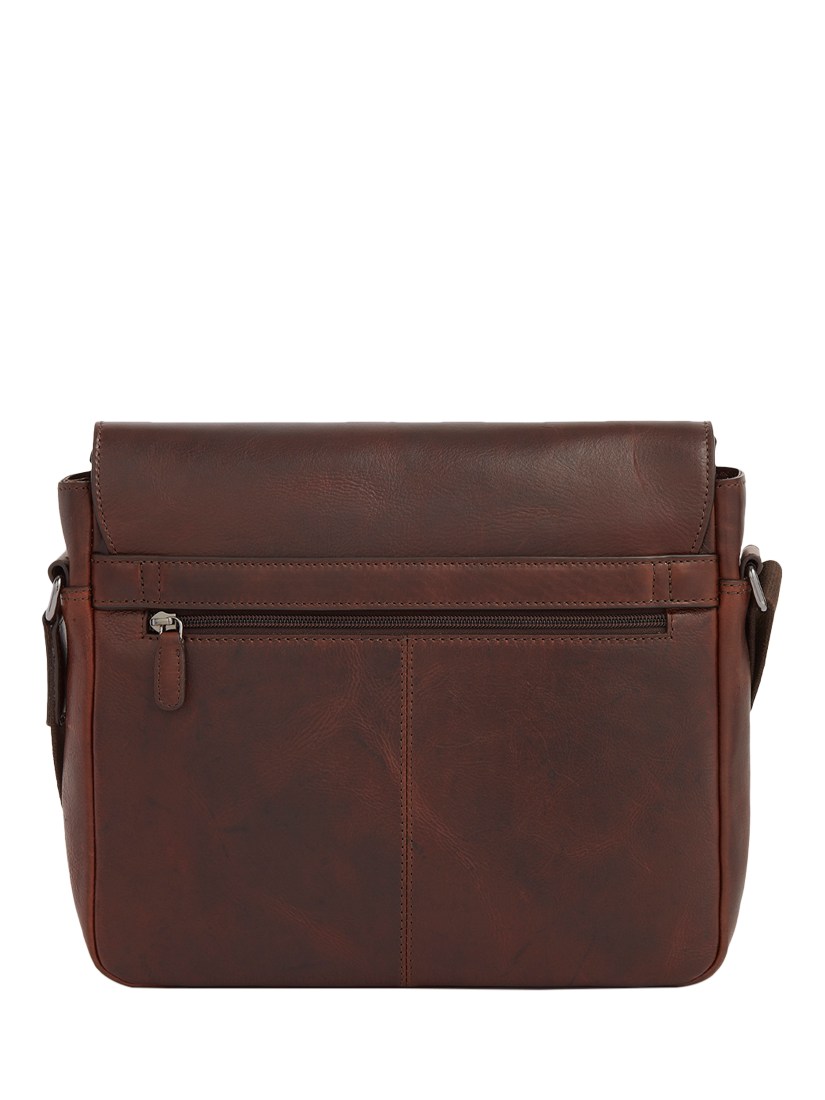 Product image 4 of 5, which shows OSPREY LONDON The Carter Leather Messenger Bag, Large, Chestnut
