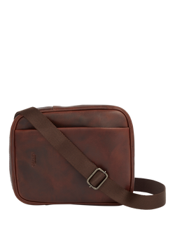 OSPREY LONDON The Carter 2-Way Leather Messenger Bag, Small - view 2, Chestnut