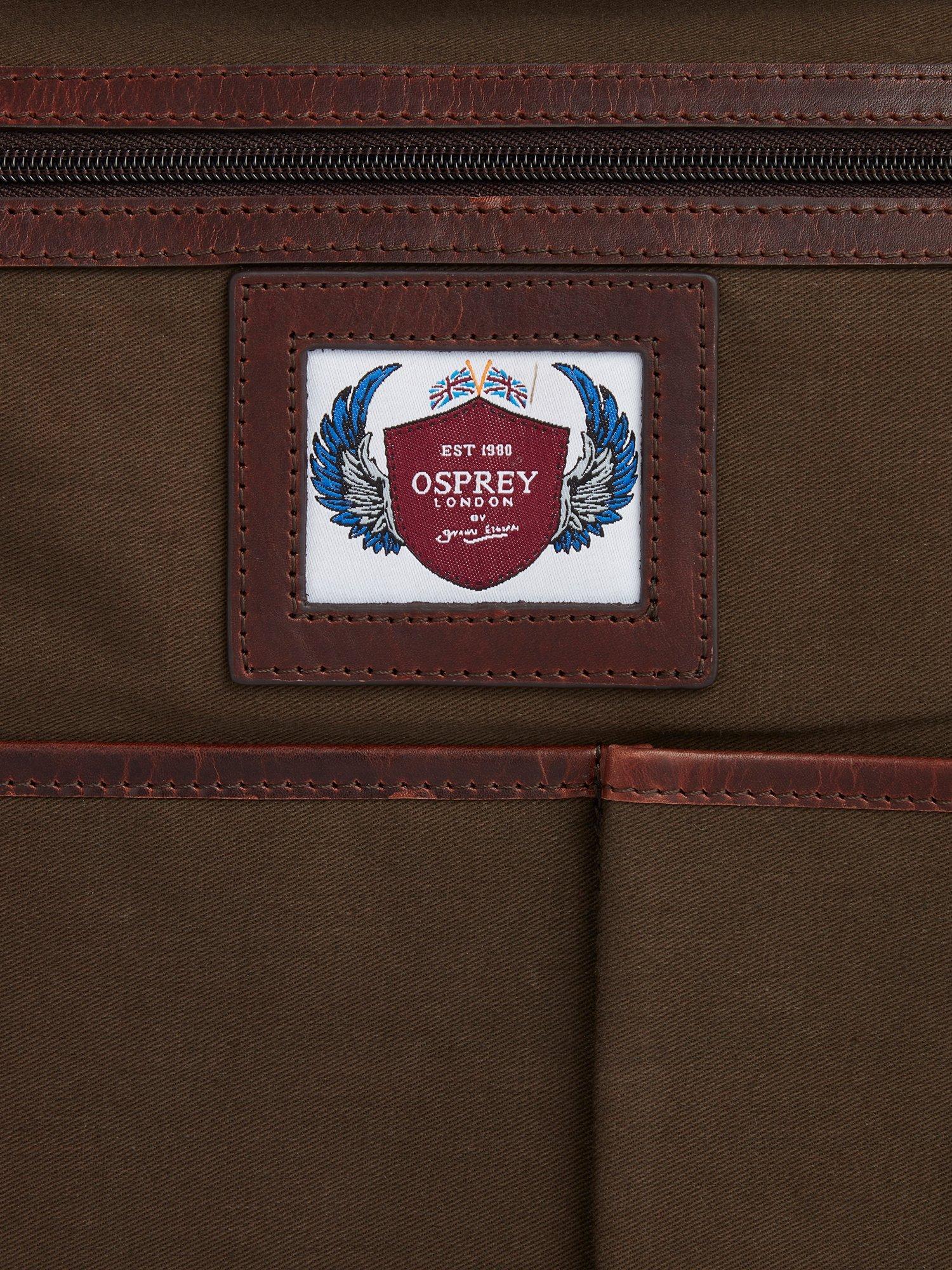 Product image 5 of 5, which shows OSPREY LONDON The Carter Leather Messenger Bag, Extra Large, Chestnut