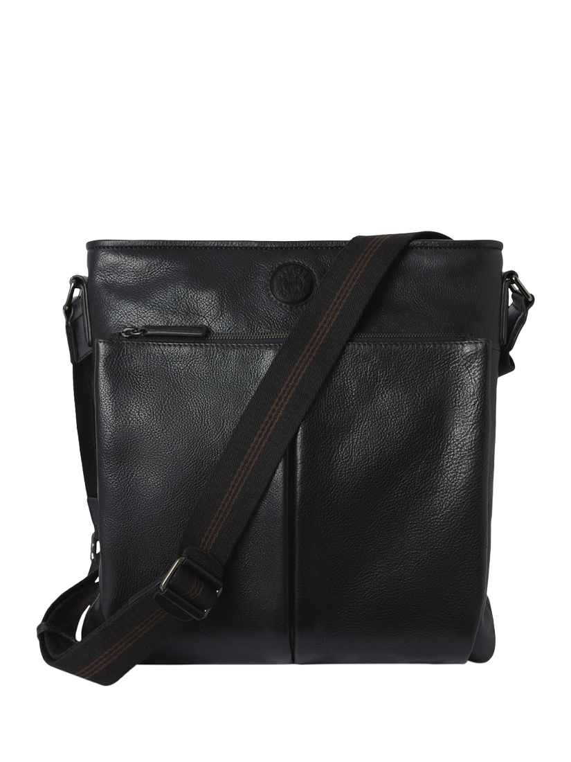 OSPREY LONDON The Compass Leather Crossbody Bag Black