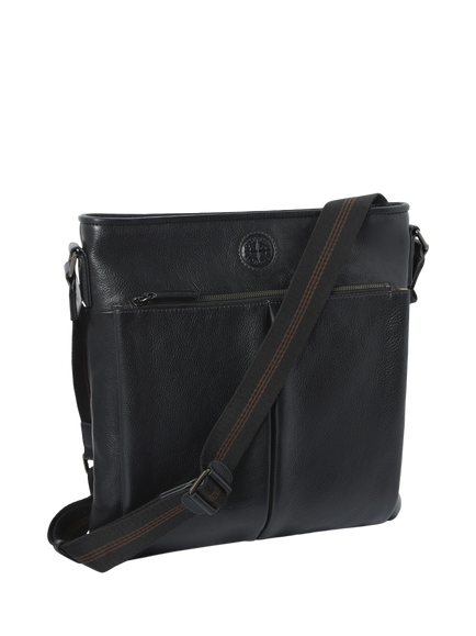 OSPREY LONDON The Compass Leather Crossbody Bag - view 2, Black