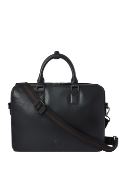 OSPREY LONDON Compass Leather Laptop Bag, Black