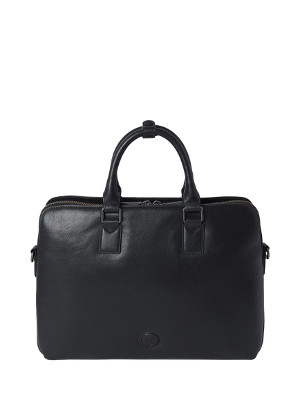 OSPREY LONDON Compass Leather Laptop Bag - view 2, Black