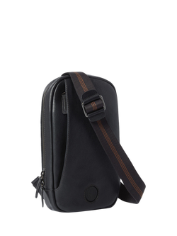 OSPREY LONDON The Compass Leather Sling Bag - view 2, Black