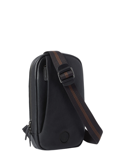 OSPREY LONDON The Compass Leather Sling Bag - view 2, Black