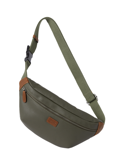 OSPREY LONDON The Grantham Waxed Canvas Bum Bag, Khaki