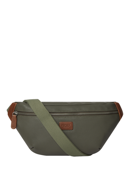 OSPREY LONDON The Grantham Waxed Canvas Bum Bag - view 2, Khaki
