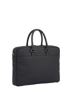 OSPREY LONDON The Grantham Waxed Canvas and Leather Laptop Bag - view 2, Black