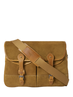 OSPREY LONDON The Heritage Suede Satchel, Large, Tan, Tan