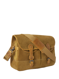 OSPREY LONDON The Heritage Suede Satchel, Large, Tan - view 2, Tan