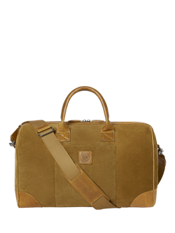 OSPREY LONDON The Heritage Suede Overnight Bag, Tan, Tan
