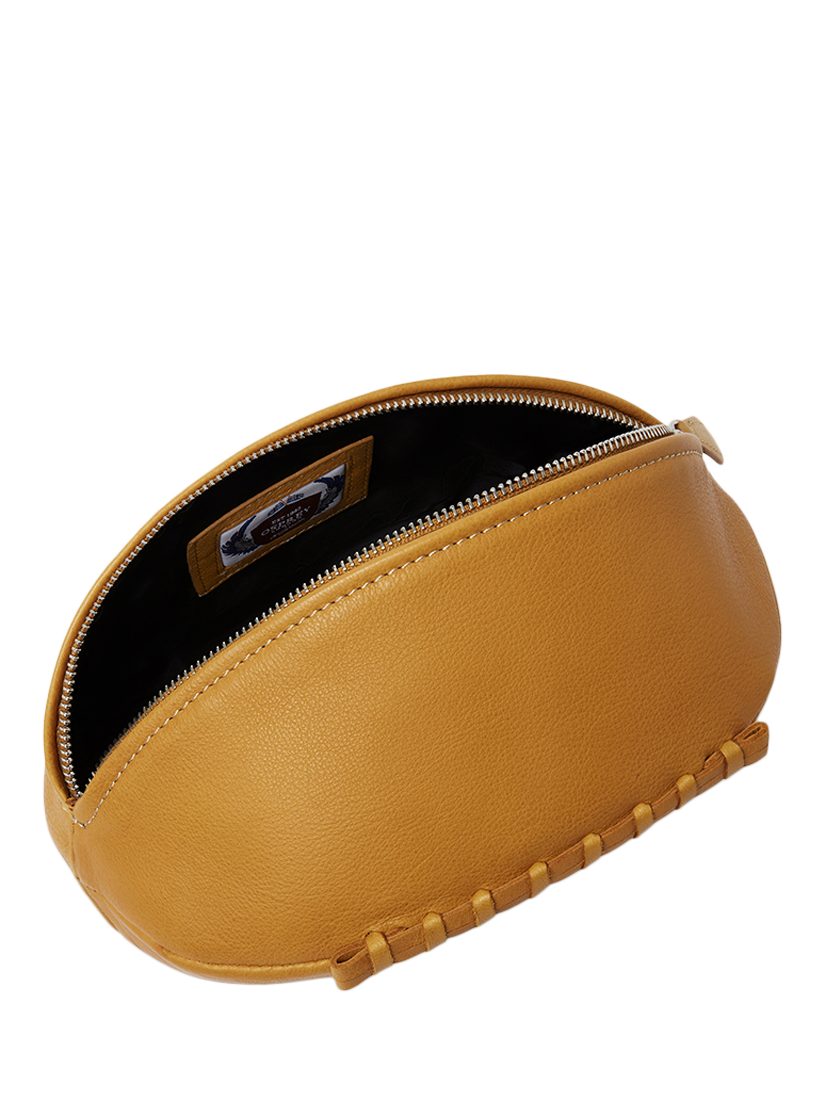 Product image 3 of 4, which shows OSPREY LONDON The Rugger Leather Washbag, Tan