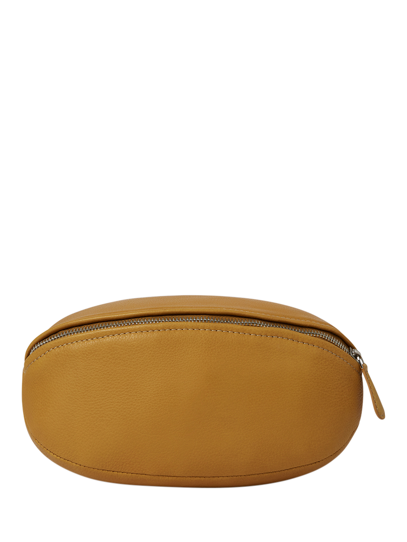 Product image 4 of 4, which shows OSPREY LONDON The Rugger Leather Washbag, Tan