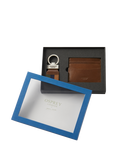 OSPREY LONDON The Campbell Leather Card Holder and Keyring Set, Cognac