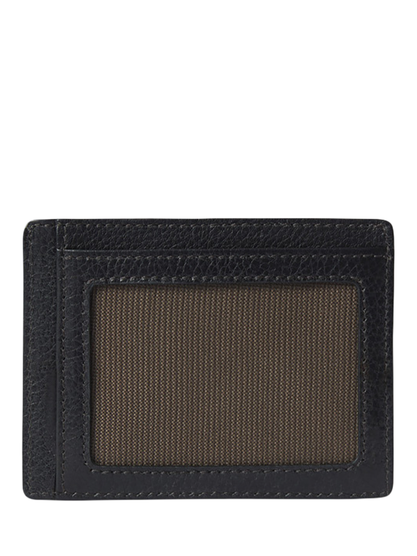 Product image 3 of 5, which shows OSPREY LONDON The Compass Leather Card Holder, Black