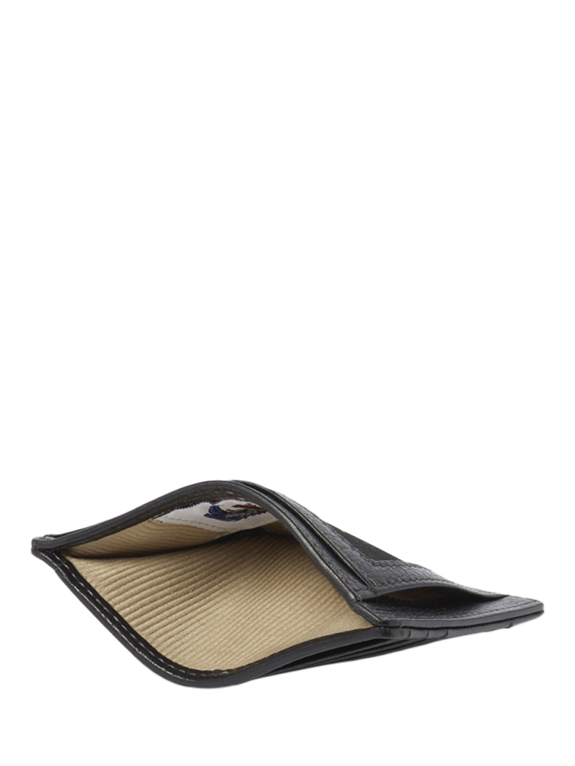 Product image 4 of 5, which shows OSPREY LONDON The Compass Leather Card Holder, Black