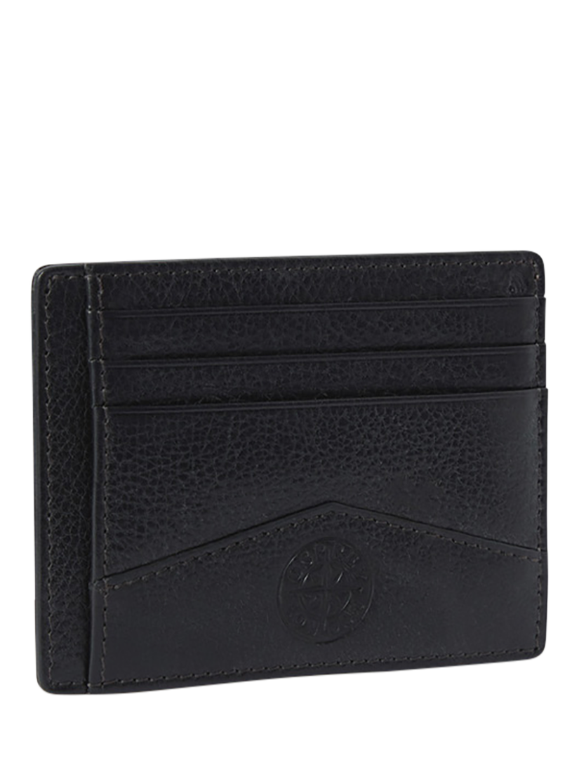 Product image 5 of 5, which shows OSPREY LONDON The Compass Leather Card Holder, Black