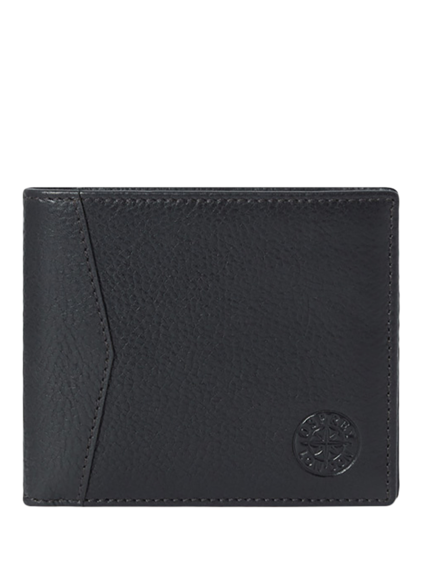 Product image 2 of 5, which shows OSPREY LONDON The Compass Leather Coin Wallet, Black