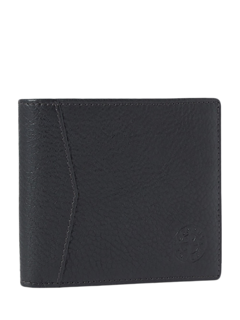 Product image 3 of 5, which shows OSPREY LONDON The Compass Leather Coin Wallet, Black